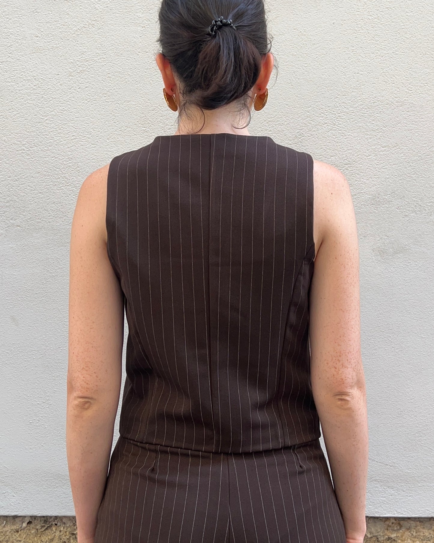 Gilet Chocolate gessato