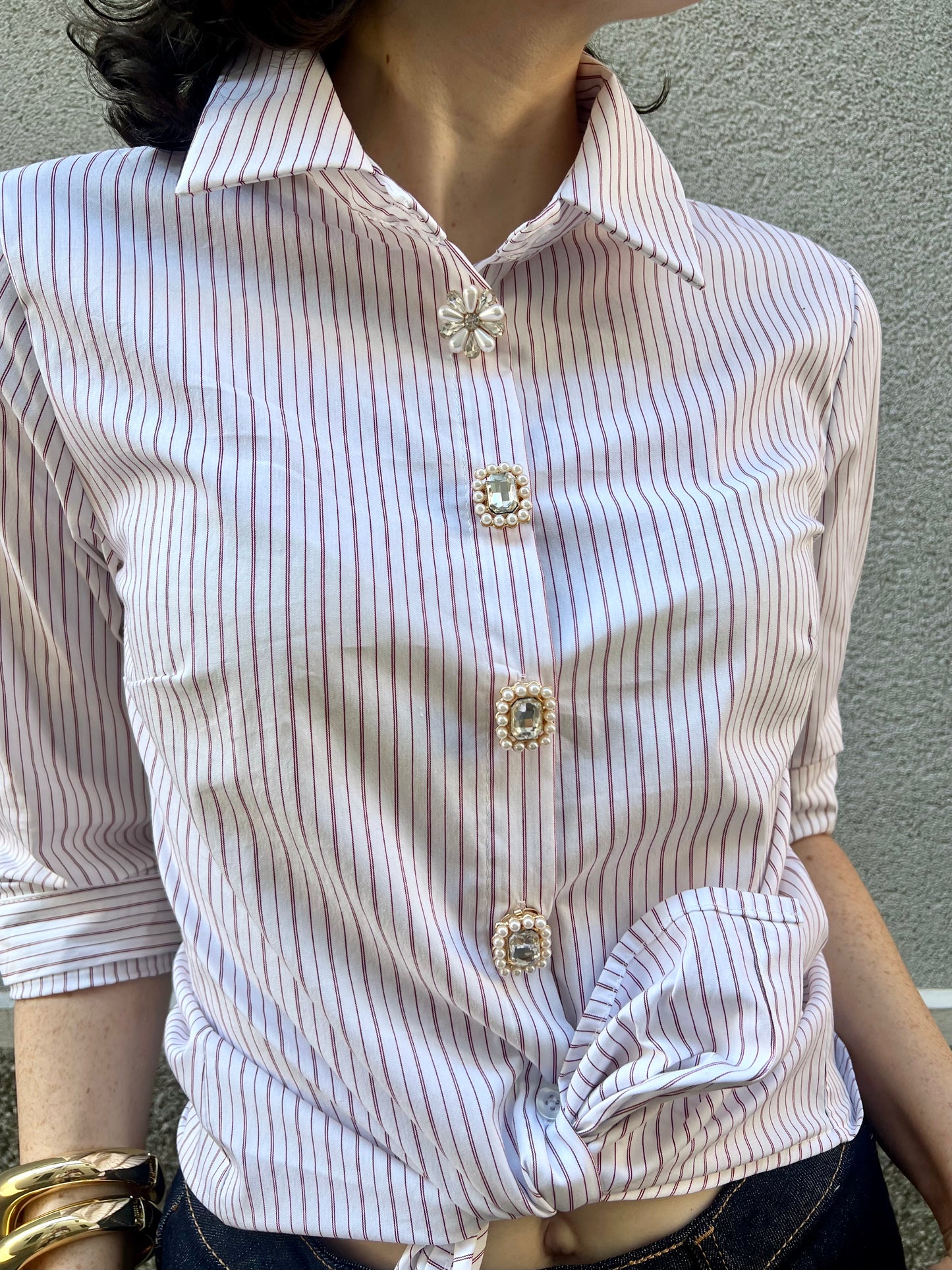 Camicia slim fit a righe