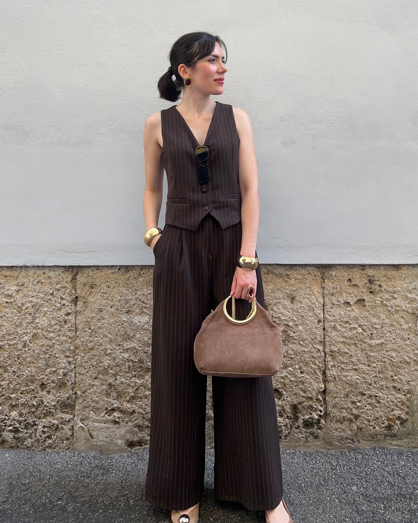Pantalone Chocolate gessato