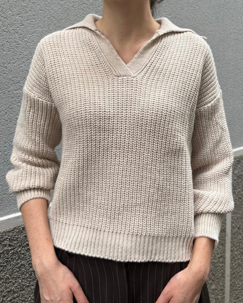 Maglione con colletto polo