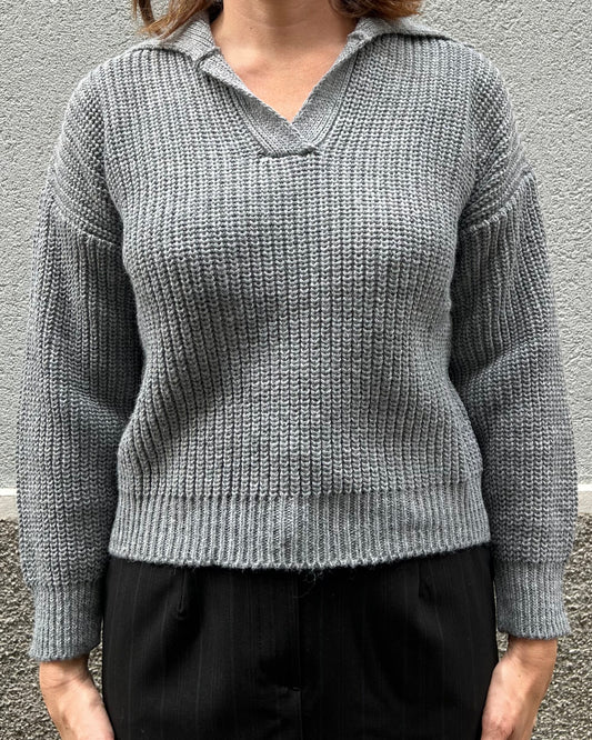 Maglione con colletto polo