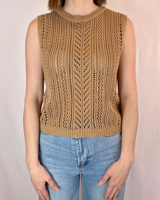 Gilet trama traforata