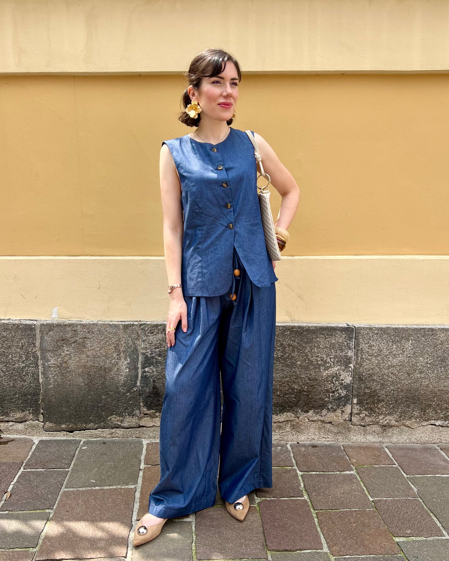 Gilet chambray