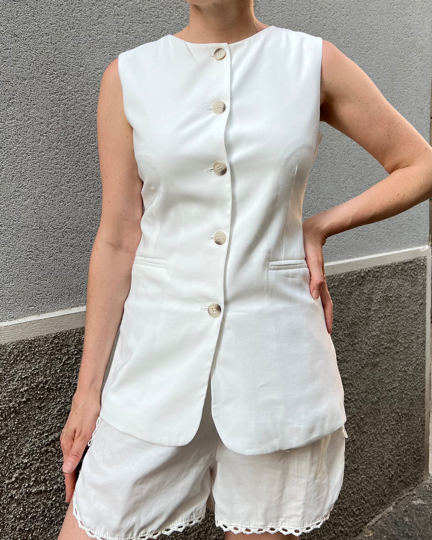 Gilet sartoriale bianco