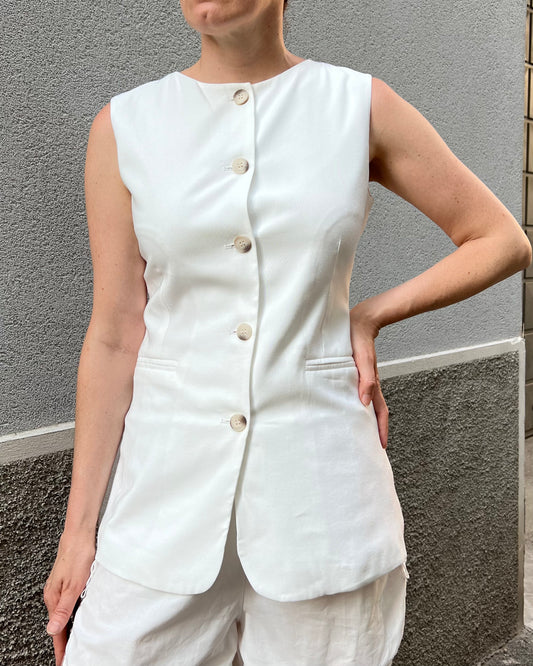 Gilet sartoriale bianco