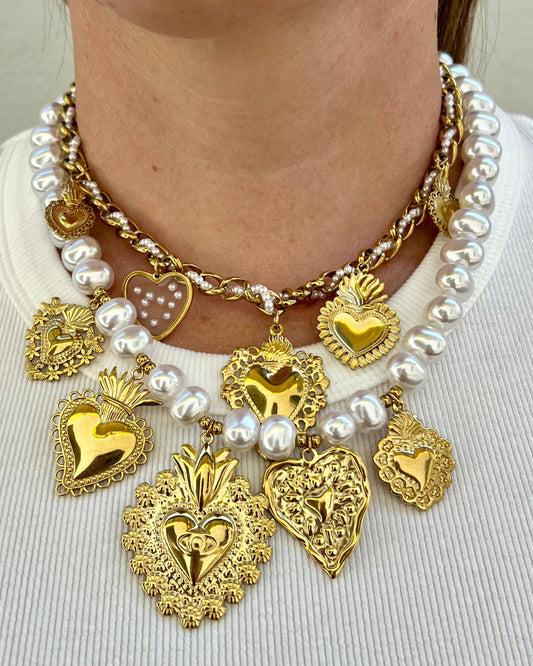Collana girocollo cuori sacri
